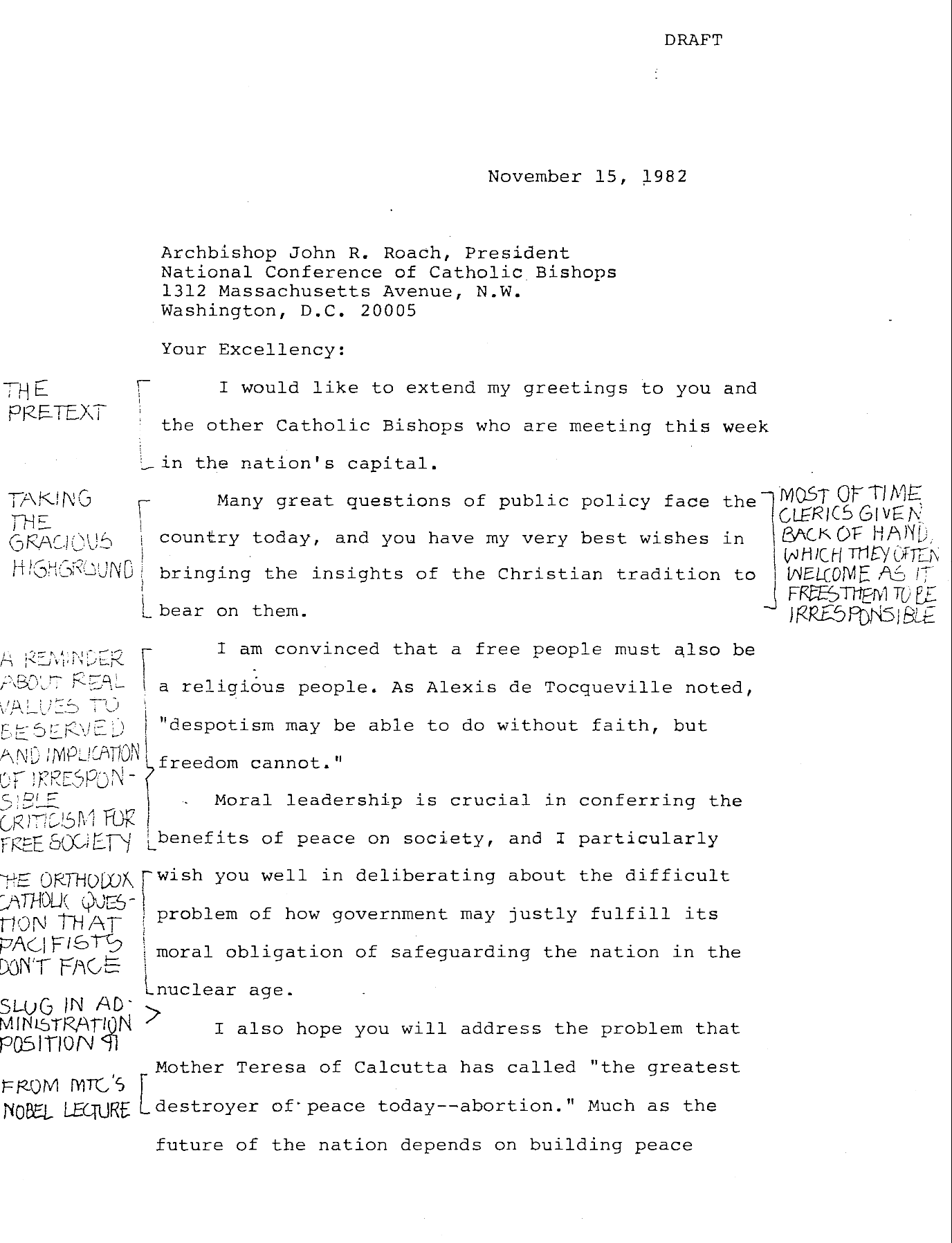 Draft Speech by John Mackey for Stephen Galebach