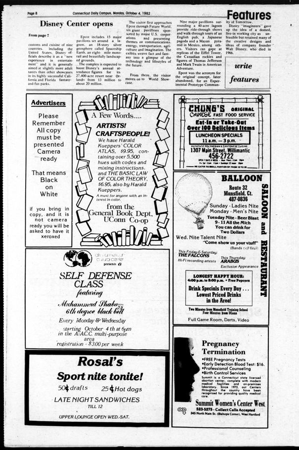 Summit Women’s Center West advertisement in Connecticut Daily Campus