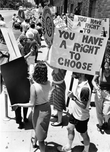 Pro-choice demonstrators