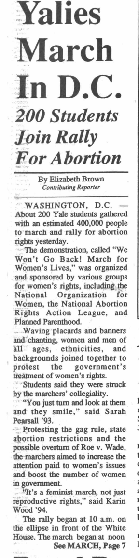 Yalies March In D.C.