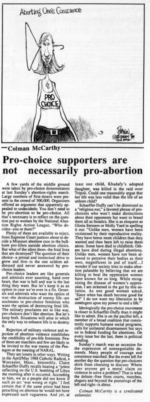 Aborting One’s Conscience