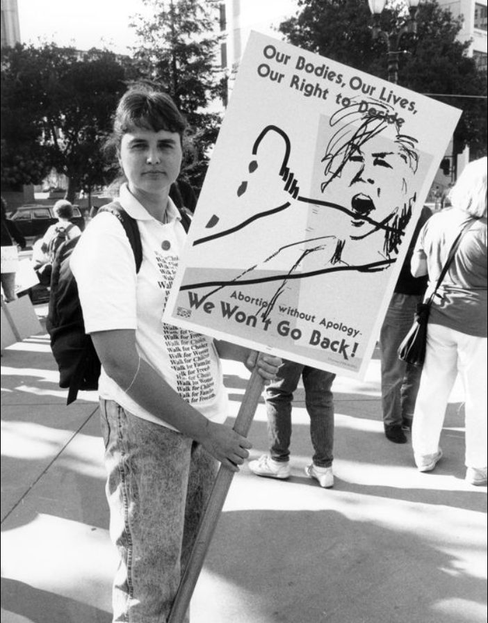 Pro-choice protestor, San José State University