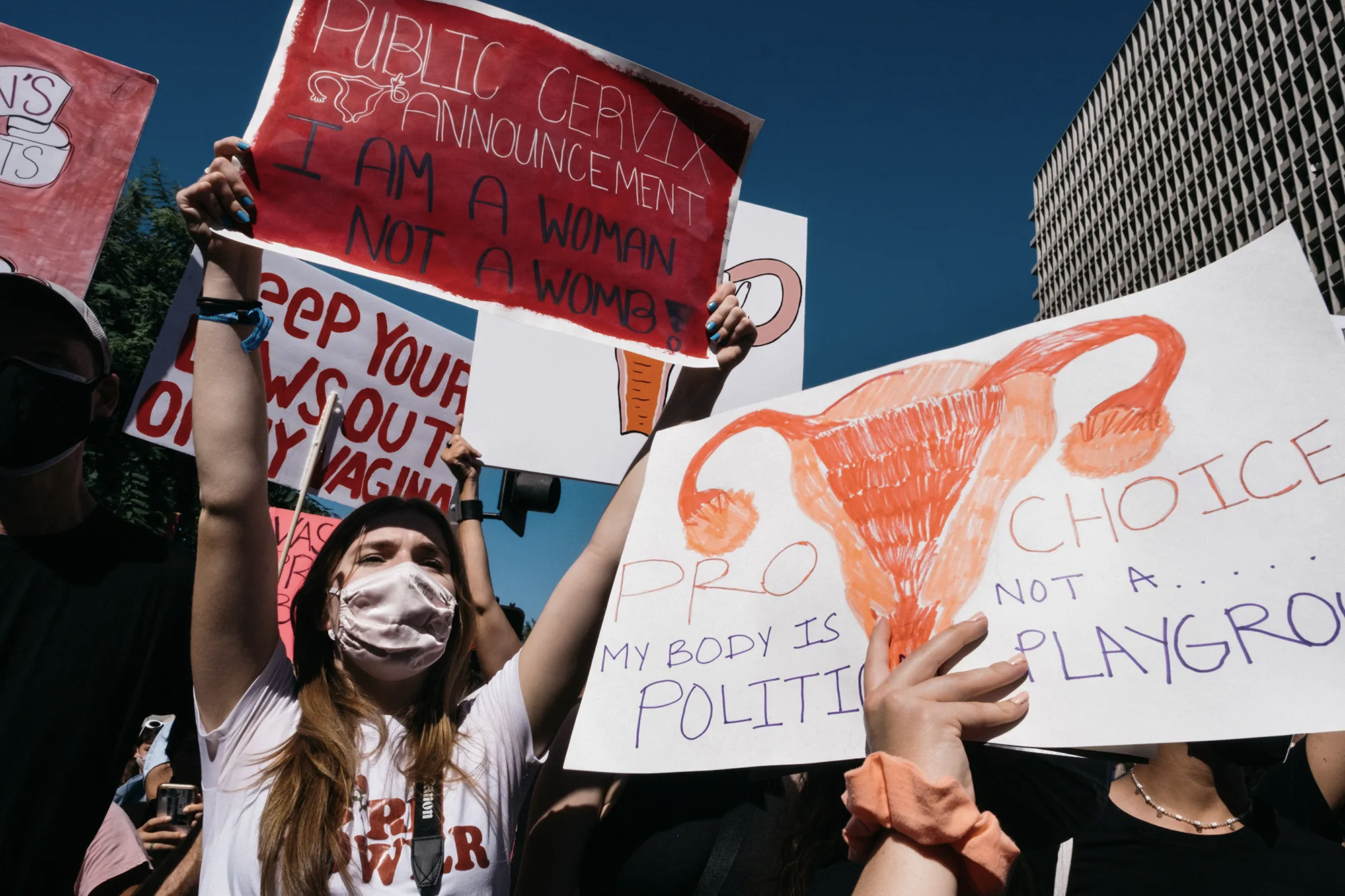 Pro-choice march, LA, 2021