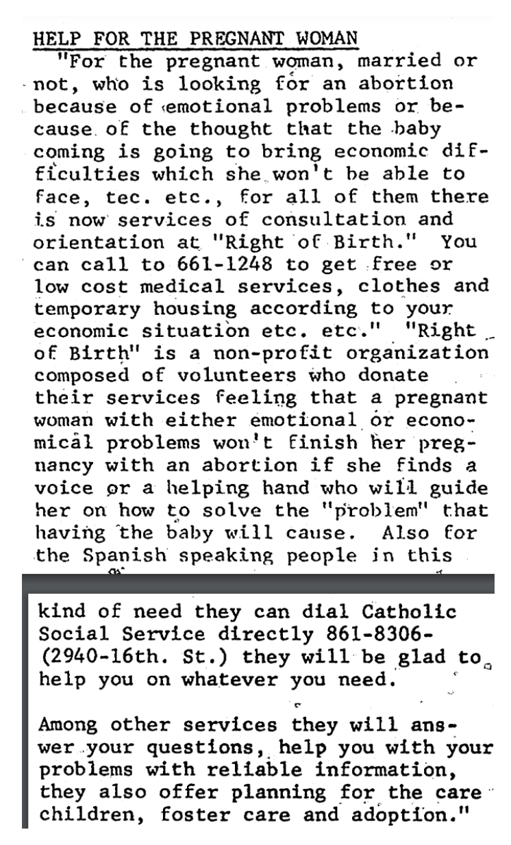 Anti-abortion counseling, aimed at Latinx people
